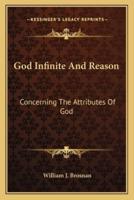 God Infinite And Reason