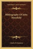 Bibliography of John Masefield