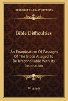 Bible Difficulties
