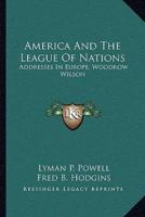 America And The League Of Nations