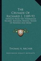 The Crusade Of Richard I, 1189-92