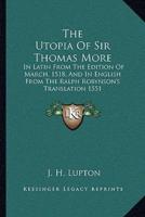 The Utopia Of Sir Thomas More