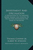 Investment And Speculation