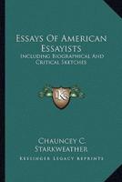 Essays Of American Essayists
