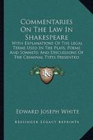 Commentaries On The Law In Shakespeare