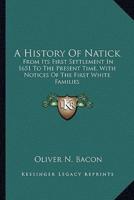 A History Of Natick