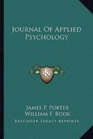Journal Of Applied Psychology