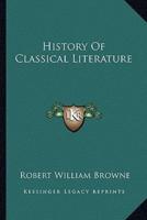 History Of Classical Literature