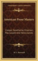 American Prose Masters