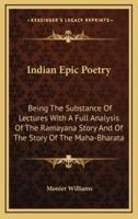 Indian Epic Poetry