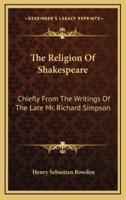 The Religion of Shakespeare