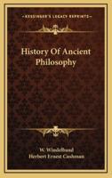 History Of Ancient Philosophy