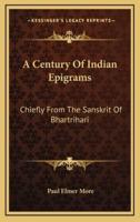 A Century of Indian Epigrams