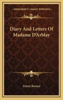 Diary And Letters Of Madame D'Arblay