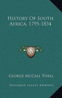 History Of South Africa, 1795-1834