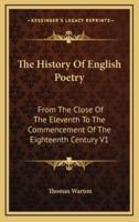 The History Of English Poetry