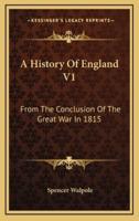 A History Of England V1