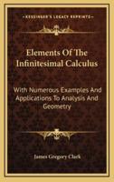 Elements of the Infinitesimal Calculus