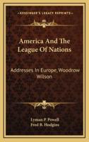 America and the League of Nations
