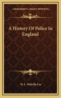 A History Of Police In England