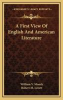 A First View of English and American Literature