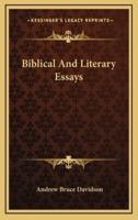 Biblical and Literary Essays