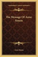 The Message Of Anne Simon