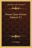 Poems Upon Various Subjects V2