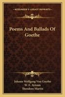 Poems and Ballads of Goethe