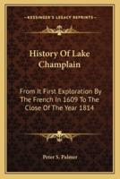History Of Lake Champlain