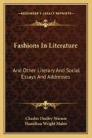 Fashions In Literature