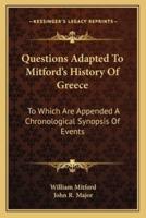 Questions Adapted To Mitford's History Of Greece
