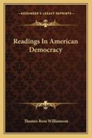Readings In American Democracy