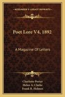 Poet Lore V4, 1892