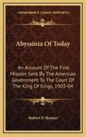 Abyssinia of Today