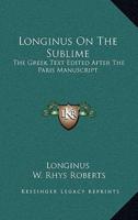 Longinus On The Sublime
