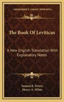 The Book Of Leviticus