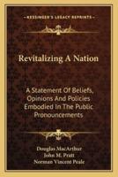 Revitalizing A Nation