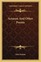 Actaeon And Other Poems