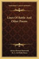 Lines Of Battle And Other Poems