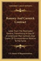 Ramsey And Carmick Contract