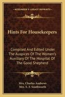 Hints For Housekeepers