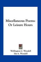 Miscellaneous Poems