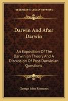 Darwin And After Darwin