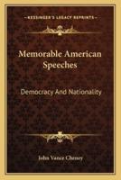 Memorable American Speeches