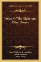 Voices Of The Night And Other Poems