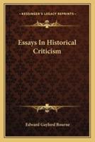 Essays In Historical Criticism