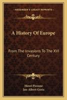 A History Of Europe
