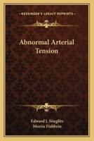 Abnormal Arterial Tension