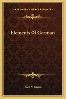 Elements Of German